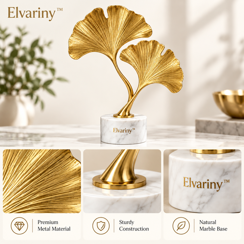Elvariny™ Gilded Stag Resting Deer Sculpture