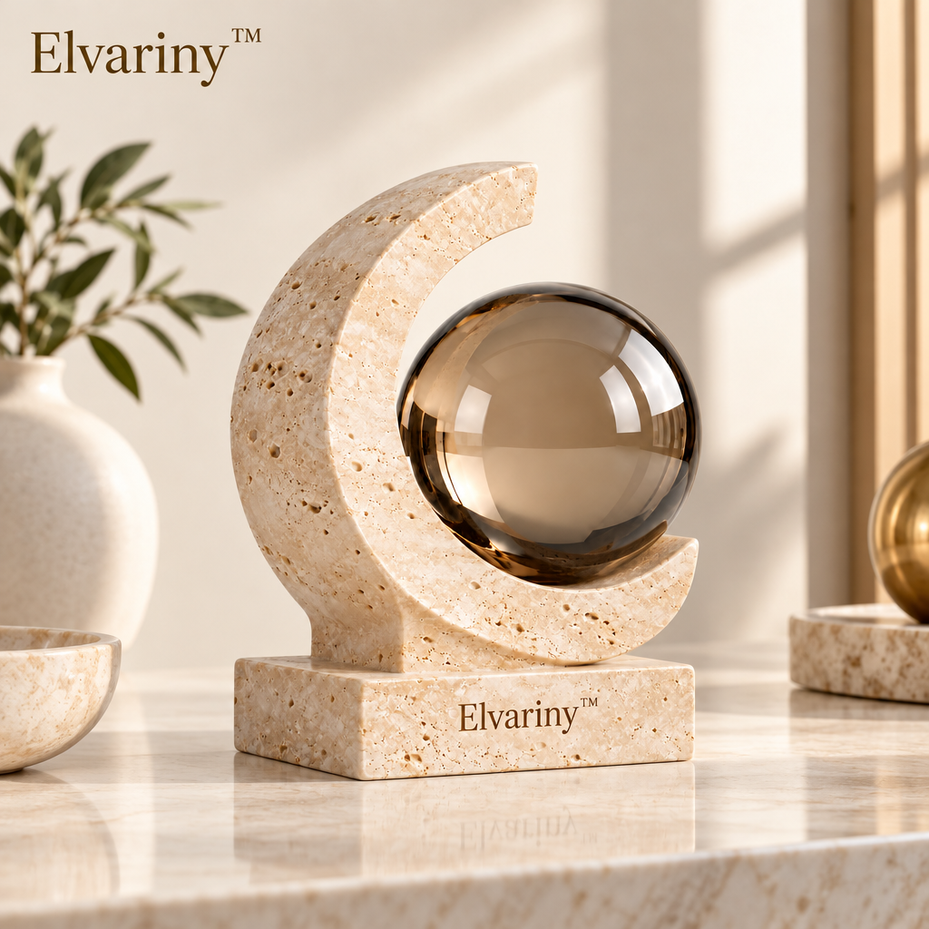 Elvariny™ Celestial Balance Brass Art Sculpture - view 5