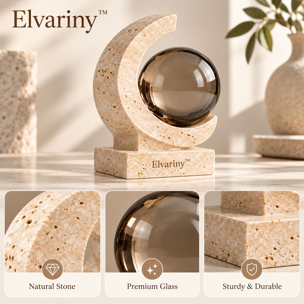 Elvariny™ Celestial Balance Brass Art Sculpture - view 2