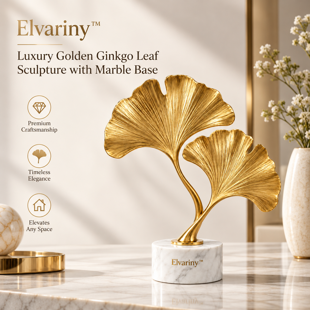Elvariny™ Gilded Stag Resting Deer Sculpture - view 2