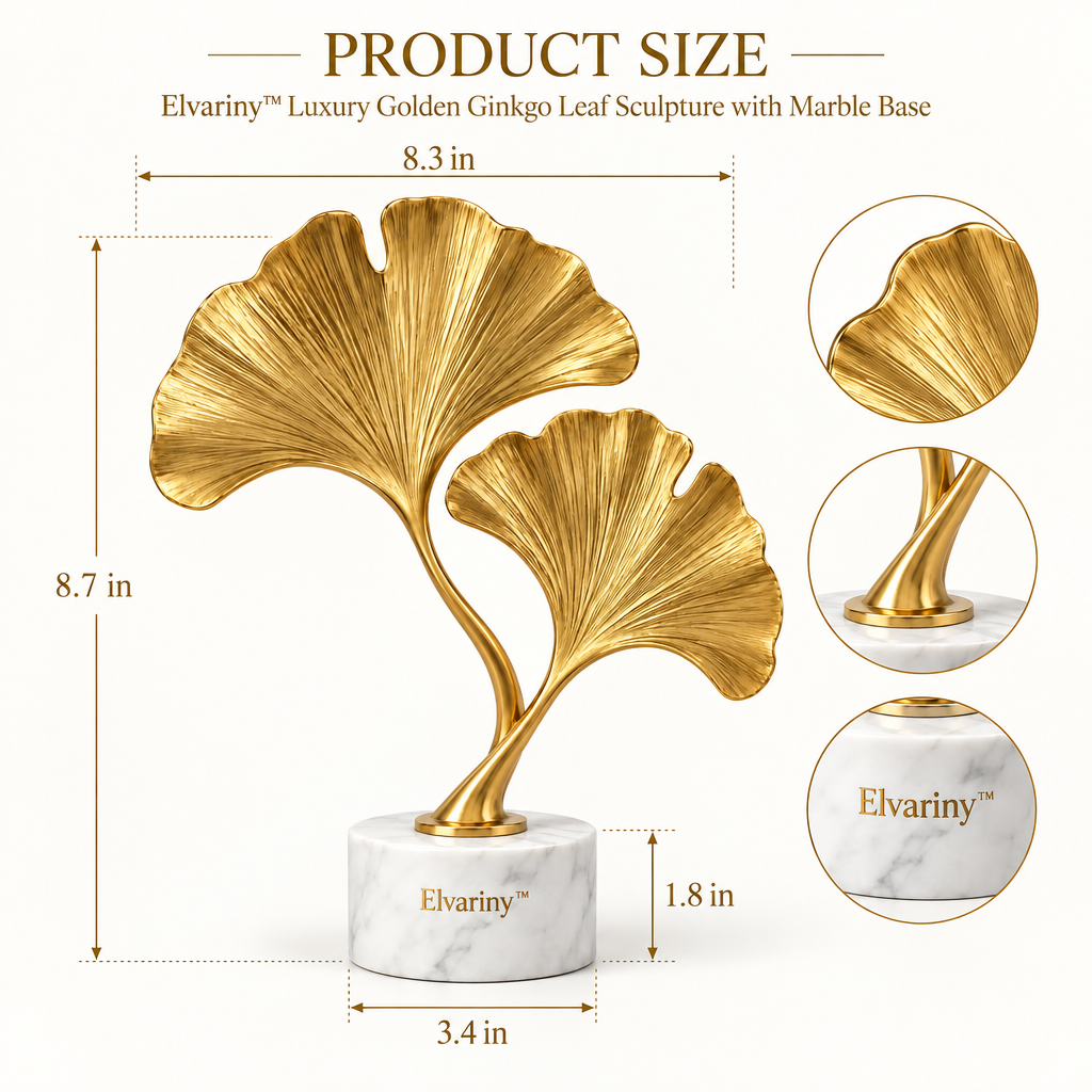 Elvariny™ Gilded Stag Resting Deer Sculpture - view 3